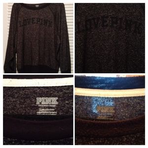 Pink Victoria Secret crew sweatshirt Sz L.